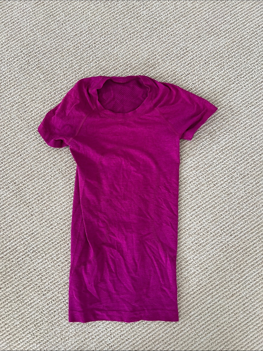Lululemon Women’s Short-Sleeve Crewneck Top in Magenta